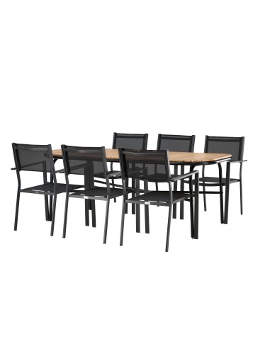 Matgrupp Holmbeck med Copacabana matstolar, 200 × 90 cm