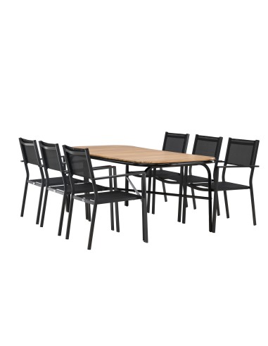 Matgrupp Holmbeck med Copacabana matstolar, 200 × 90 cm