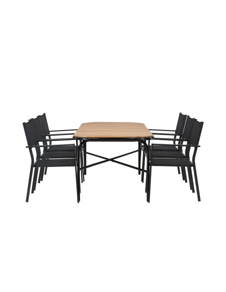 Matgrupp Holmbeck med Copacabana matstolar, 200 × 90 cm