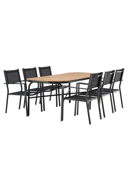 Matgrupp Holmbeck med Copacabana matstolar, 200 × 90 cm
