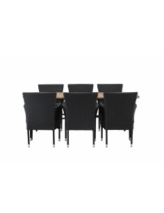 Matgrupp Holmbeck med Malina matstolar, 200 × 90 cm