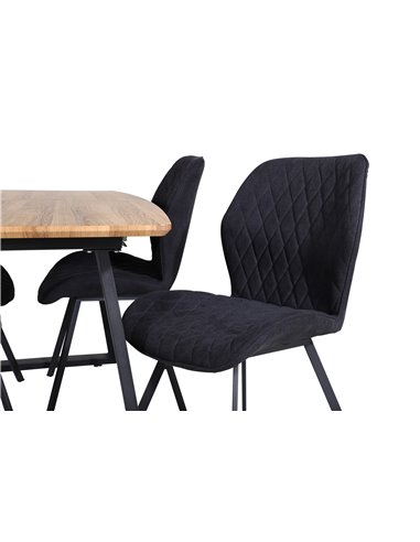 Matgrupp Inca med Gemma matstolar, 160 × 85 cm