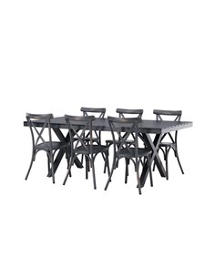 Matgrupp Garcia med Tablas matstolar, 200 × 100 cm 2