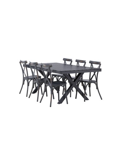 Matgrupp Garcia med Tablas matstolar, 200 × 100 cm