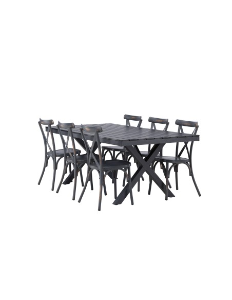 Matgrupp Garcia med Tablas matstolar, 200 × 100 cm