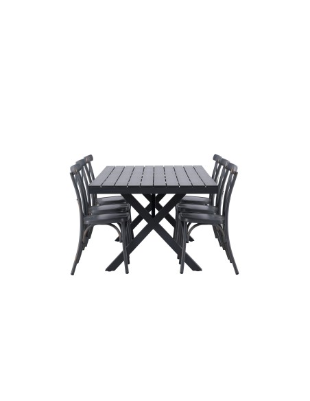 Matgrupp Garcia med Tablas matstolar, 200 × 100 cm