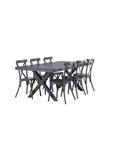 Matgrupp Garcia med Tablas matstolar, 200 × 100 cm