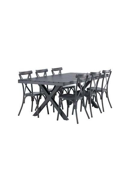 Matgrupp Garcia med Tablas matstolar, 200 × 100 cm