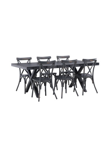Matgrupp Garcia med Tablas matstolar, 200 × 100 cm