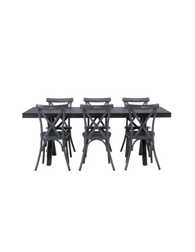 Matgrupp Garcia med Tablas matstolar, 200 × 100 cm