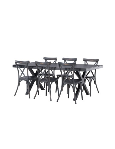 Matgrupp Garcia med Tablas matstolar, 200 × 100 cm