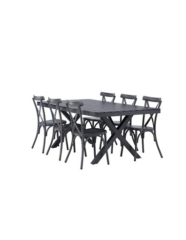 Matgrupp Garcia med Tablas matstolar, 200 × 100 cm