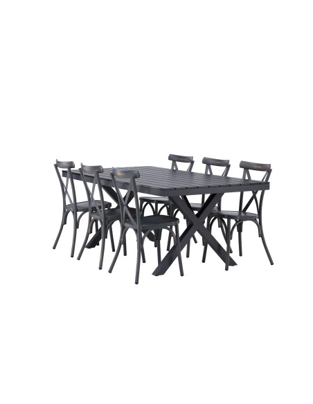Matgrupp Garcia med Tablas matstolar, 200 × 100 cm