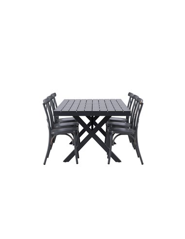 Matgrupp Garcia med Tablas matstolar, 200 × 100 cm