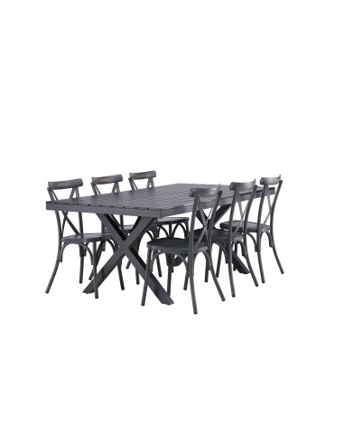 Matgrupp Garcia med Tablas matstolar, 200 × 100 cm