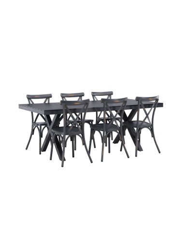 Matgrupp Garcia med Tablas matstolar, 200 × 100 cm