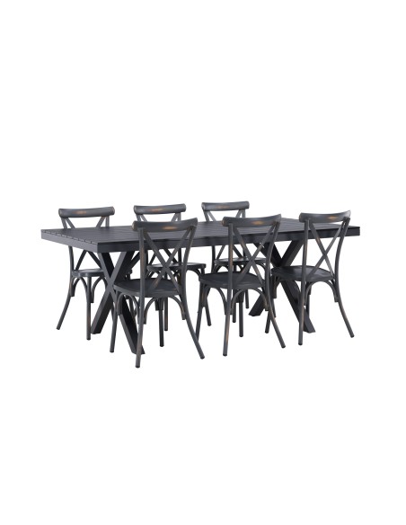 Matgrupp Garcia med Tablas matstolar, 200 × 100 cm