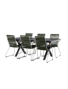 Matgrupp Garcia med Bois matstolar, 200 × 100 cm 2