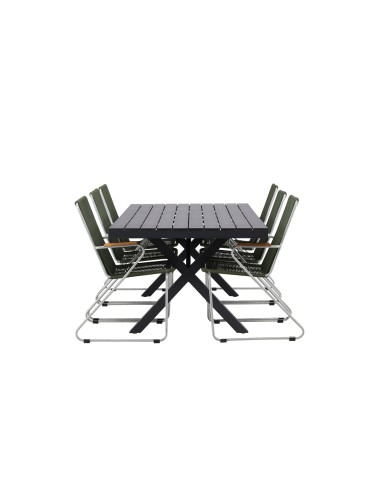 Matgrupp Garcia med Bois matstolar, 200 × 100 cm
