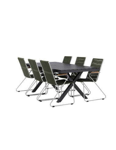 Matgrupp Garcia med Bois matstolar, 200 × 100 cm