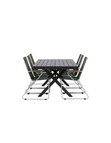 Matgrupp Garcia med Bois matstolar, 200 × 100 cm