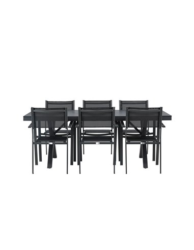 Matgrupp Garcia med Copacabana matstolar, 200 × 100 cm