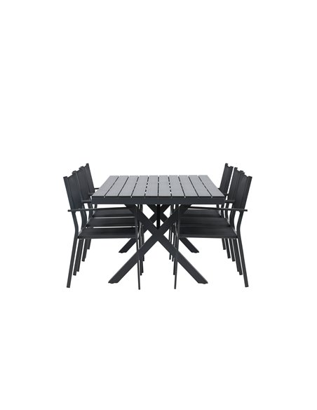 Matgrupp Garcia med Copacabana matstolar, 200 × 100 cm