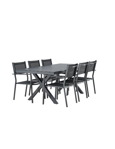 Matgrupp Garcia med Copacabana matstolar, 200 × 100 cm