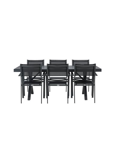 Matgrupp Garcia med Copacabana matstolar, 200 × 100 cm