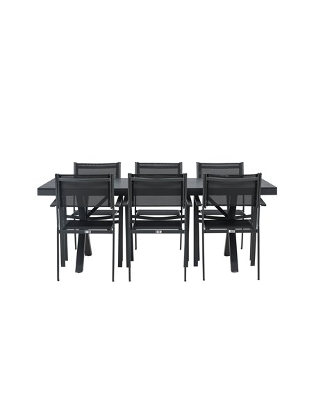 Matgrupp Garcia med Copacabana matstolar, 200 × 100 cm