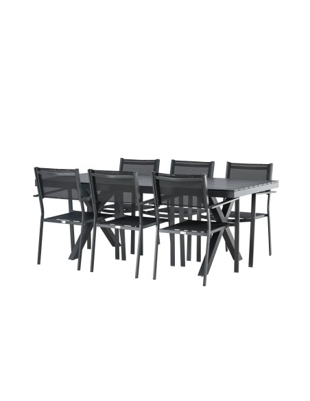 Matgrupp Garcia med Copacabana matstolar, 200 × 100 cm