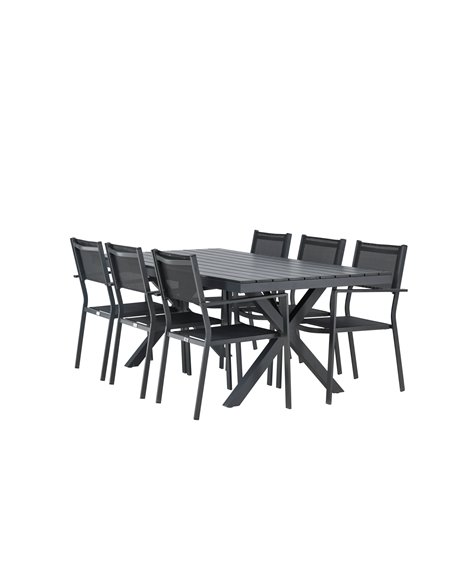 Matgrupp Garcia med Copacabana matstolar, 200 × 100 cm