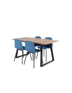 Matgrupp Inca med Arctic matstolar, 160 × 85 cm 2