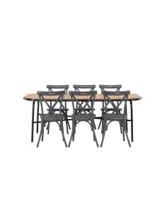 Matgrupp Holmbeck med Tablas matstolar, 200 × 90 cm