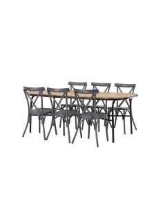 Matgrupp Holmbeck med Tablas matstolar, 200 × 90 cm 2