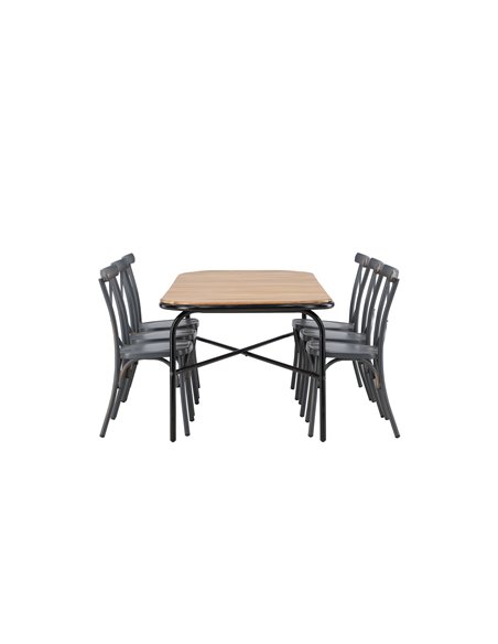 Matgrupp Holmbeck med Tablas matstolar, 200 × 90 cm