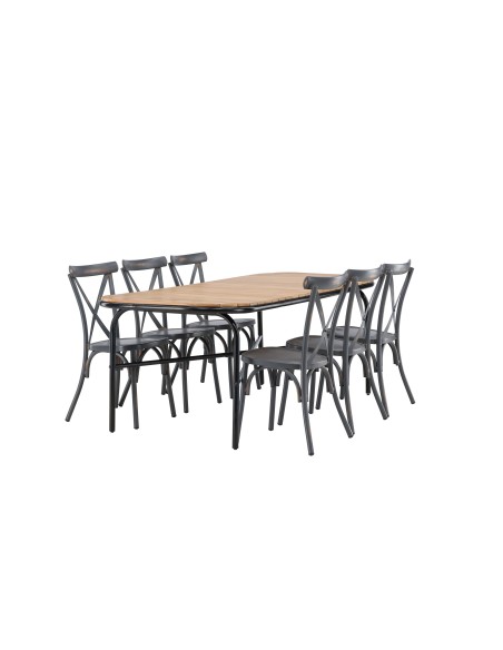Matgrupp Holmbeck med Tablas matstolar, 200 × 90 cm