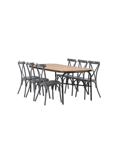 Matgrupp Holmbeck med Tablas matstolar, 200 × 90 cm