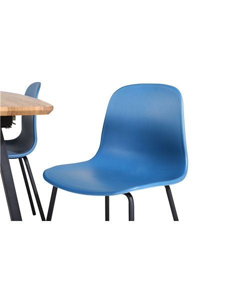 Matgrupp Inca med Arctic matstolar, 160 × 85 cm