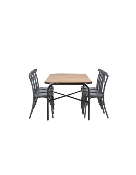 Matgrupp Holmbeck med Tablas matstolar, 200 × 90 cm