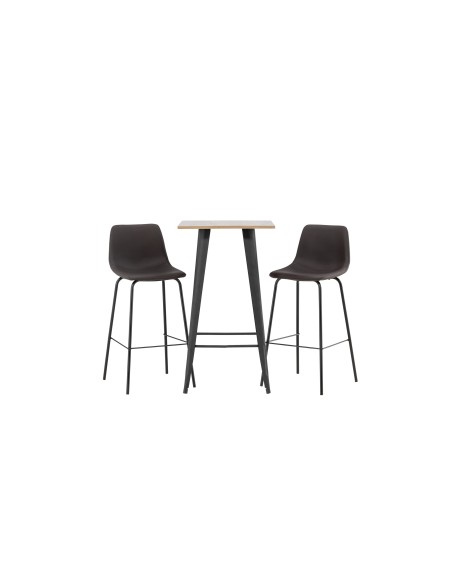 Matgrupp Tempe med Alexi matstolar, 60 × 60 cm