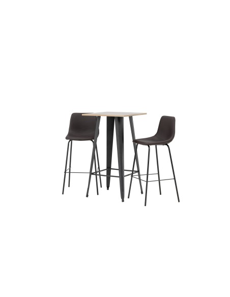 Matgrupp Tempe med Alexi matstolar, 60 × 60 cm