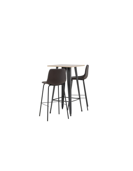 Matgrupp Tempe med Alexi matstolar, 60 × 60 cm