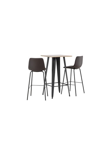 Matgrupp Tempe med Alexi matstolar, 60 × 60 cm