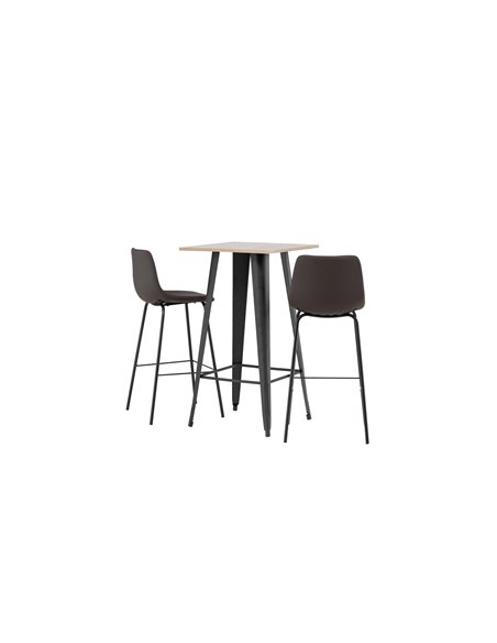 Matgrupp Tempe med Alexi matstolar, 60 × 60 cm