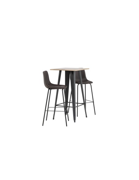 Matgrupp Tempe med Alexi matstolar, 60 × 60 cm