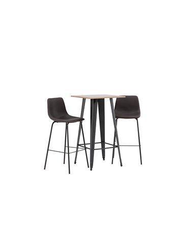 Matgrupp Tempe med Alexi matstolar, 60 × 60 cm