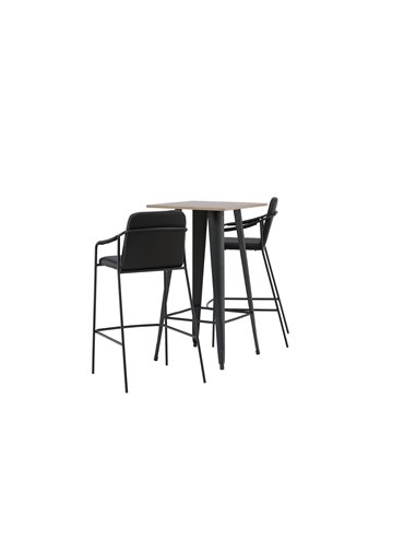 Matgrupp Tempe med Tvist matstolar, 60 × 60 cm