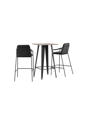 Matgrupp Tempe med Tvist matstolar, 60 × 60 cm