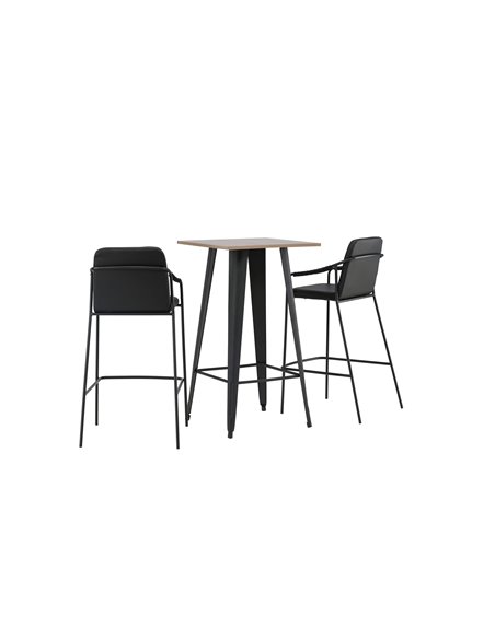 Matgrupp Tempe med Tvist matstolar, 60 × 60 cm